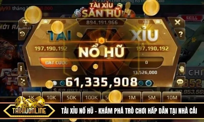 Tài xỉu nổ hũ - Khám phá trò chơi hấp dẫn tại cổng game trực tuyến