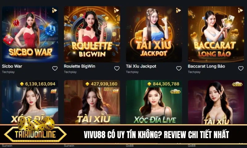 Vivu88 có uy tín không? Review chi tiết thiên đường Tài Xỉu xanh chín